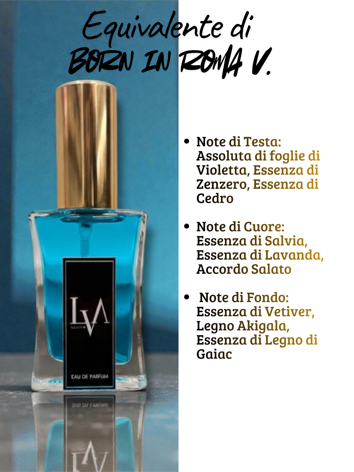 Perfume para hombre n.º M010 (equivalente a Born in Roma de Valentino)