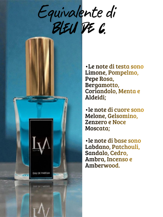 Perfume de hombre n.º M033 (equivalente de Bleu de Chanel)