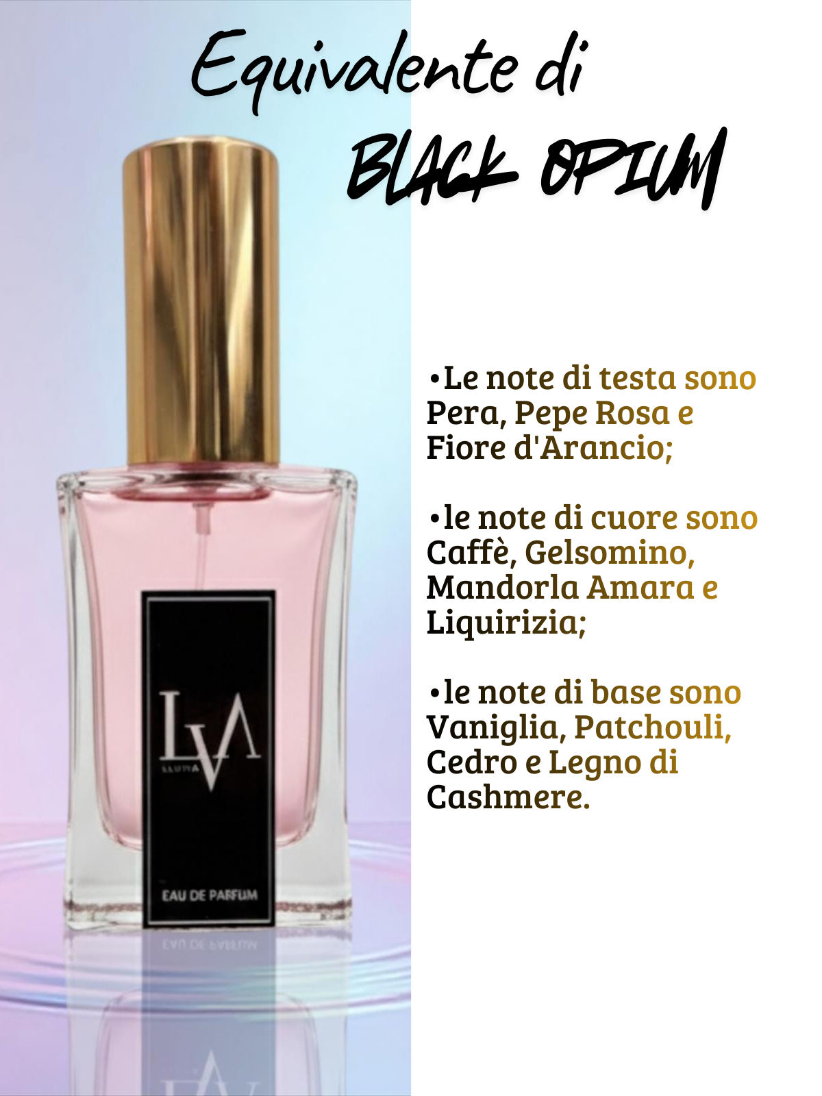 Perfume de mujer n.º F033 (equivalente a Black Opium)