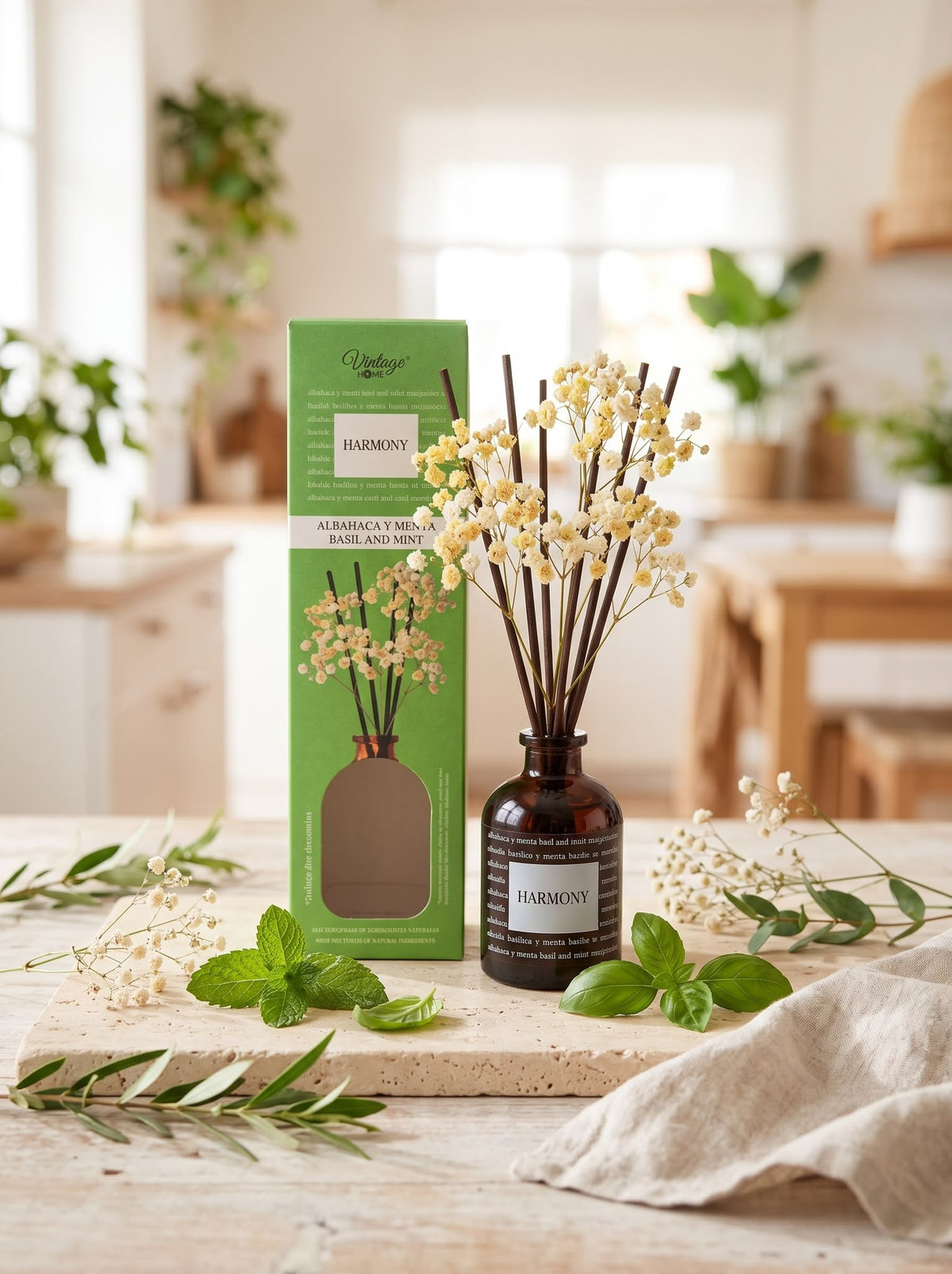 MIKADO VINTAGE LAVANDA, TORTA AL LIMONE, BASILICO E MENTA
